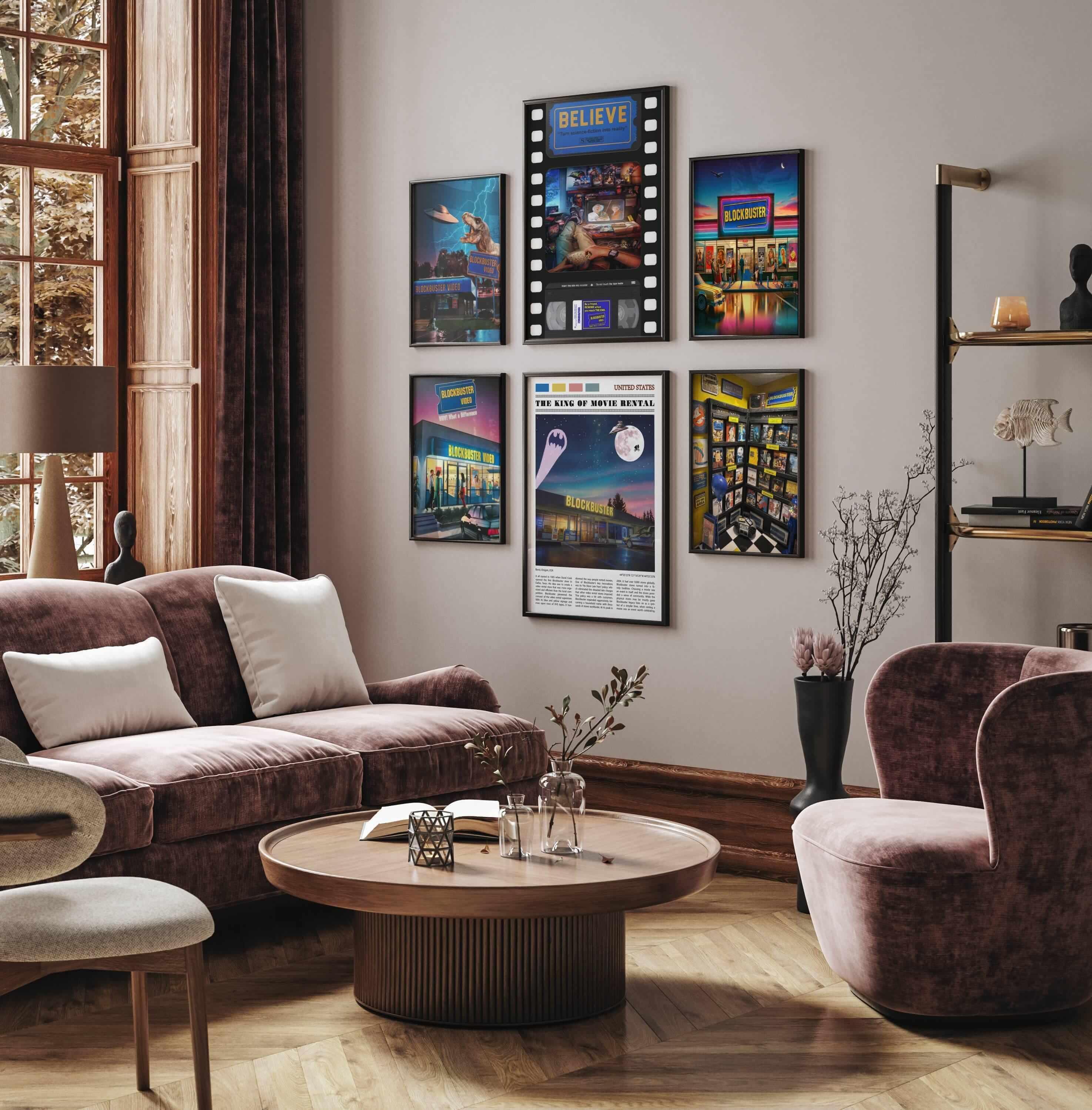 Blockbuster Video Collection | Bundle Fisico | 6 Quadri su Tela