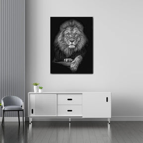 Leone in Bianco & Nero | Tela