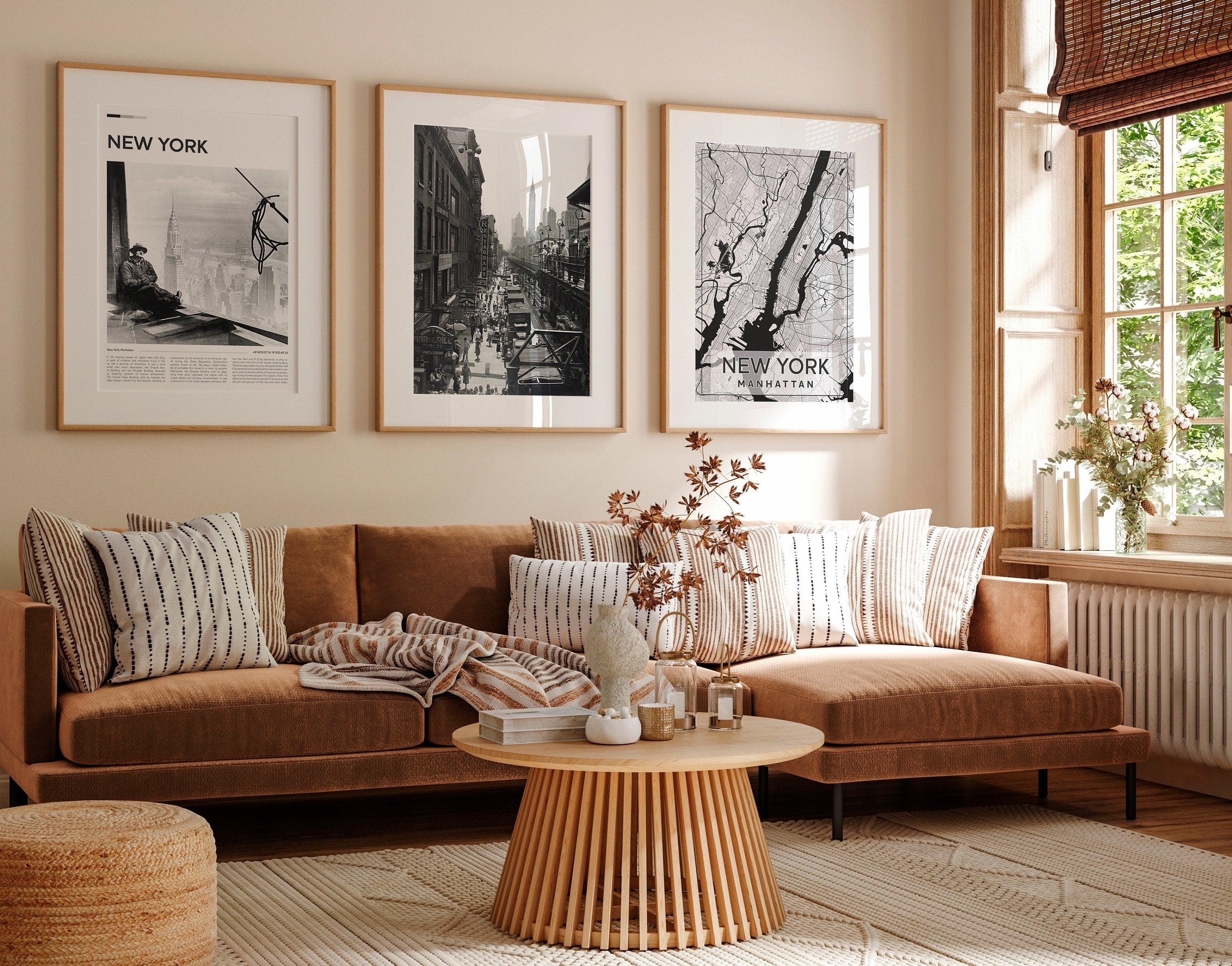 New York City Set of 3, Aesthetic Vintage Posters