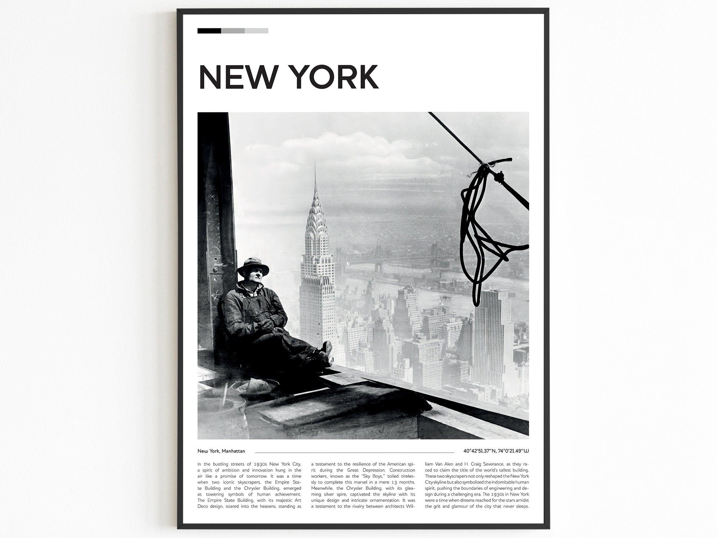 New York City Set of 3, Aesthetic Vintage Posters