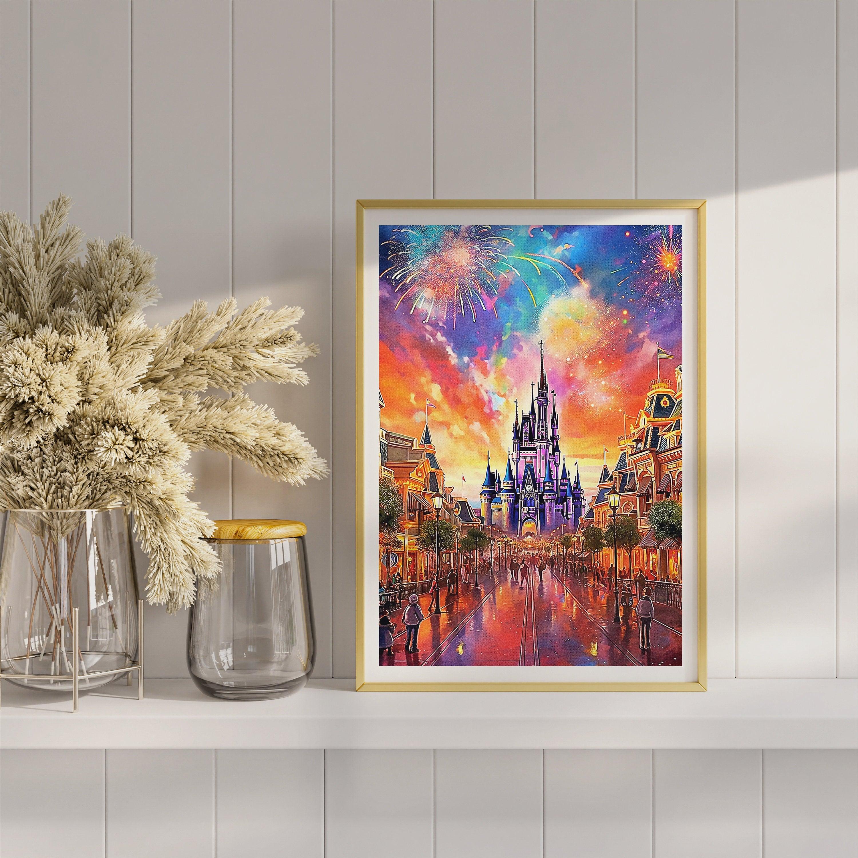 Orlando Poster, Florida Theme Park Gift, Vibrant Retro Poster, Vintage USA Travel Print, Colorful 70s Download