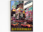 Broadway Theater Druck, Manhattan Bunte Wandkunst, New York Retro Poster, NYC Film, Lebendiger USA Druck, Ästhetisches NY, Pop Travel Poster