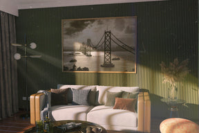 San Francisco Vintage Print, Oakland Bay Bridge Under Construction, Black And White Photography, California Gift, Old Historical Photo