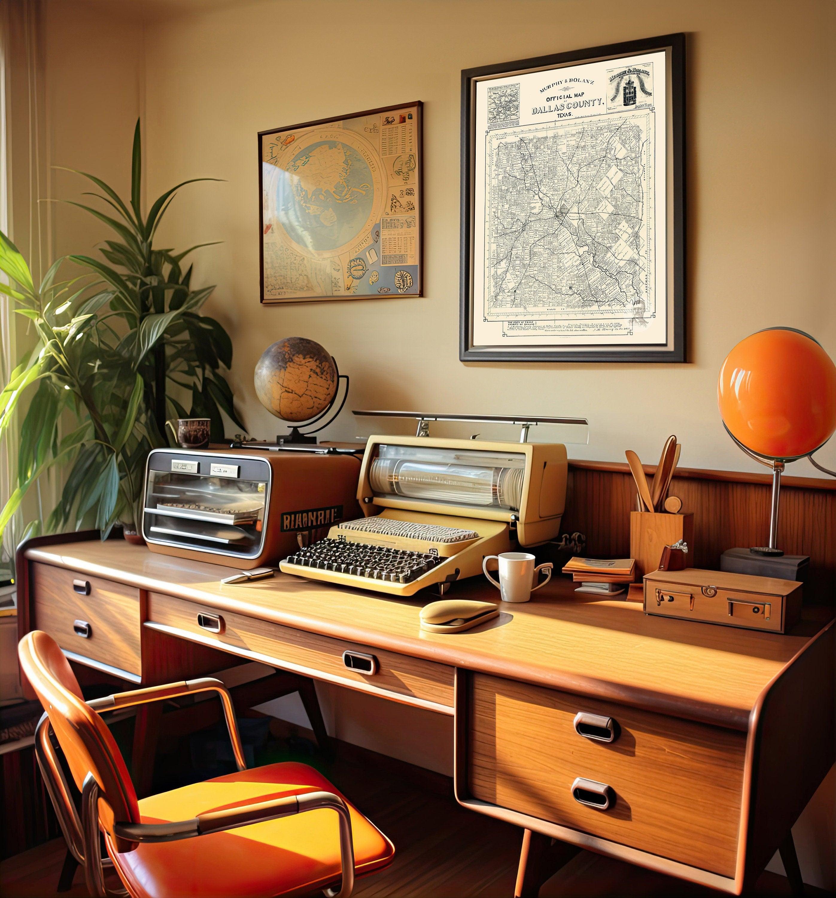 Dallas County Grunge Map, Texas Vintage Poster, USA Travel Gift, Printable Old City Map, Rare Item Collection, Wall Renovation