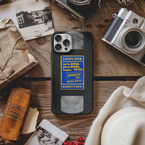 Memento Mori VHS Cassette Tape, Blockbuster Video Phone Case, Retro iPhone Cover, Stoic Quote, Motivational Movie Art, 90s Nostalgia Gift
