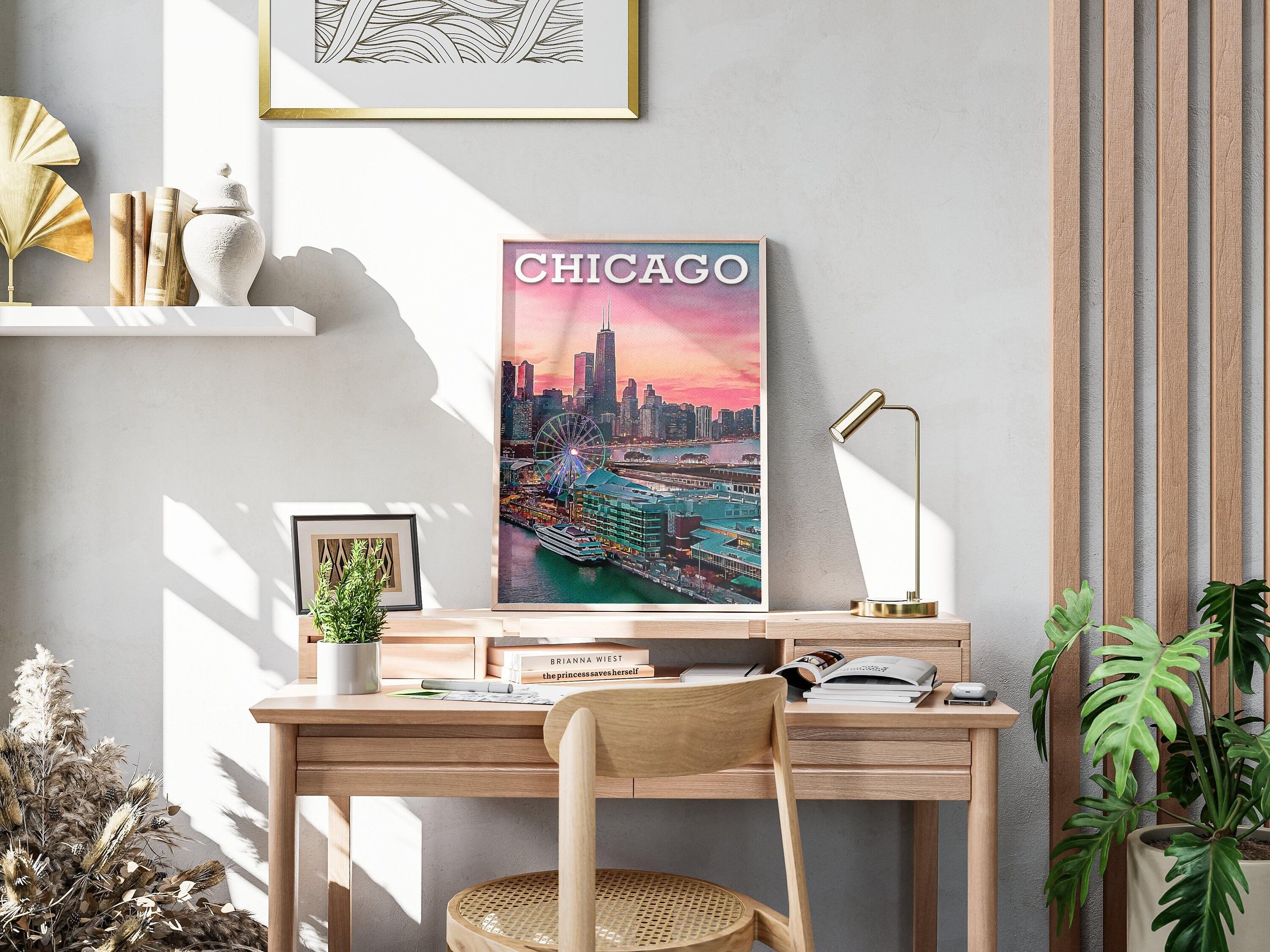 Chicago Colorful Skyline | Poster